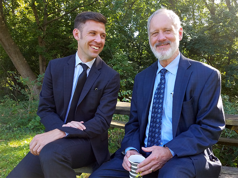 Me and my dad, probably the only time you'll find us both in suits. (Photo: Heidi Sickler)